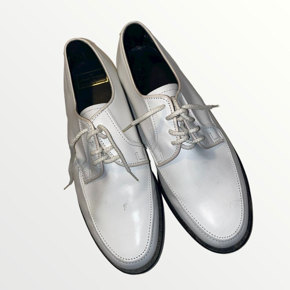 Stuart McGuire Men's shoes sz 7.5 Made in the USA white shoes NWOT